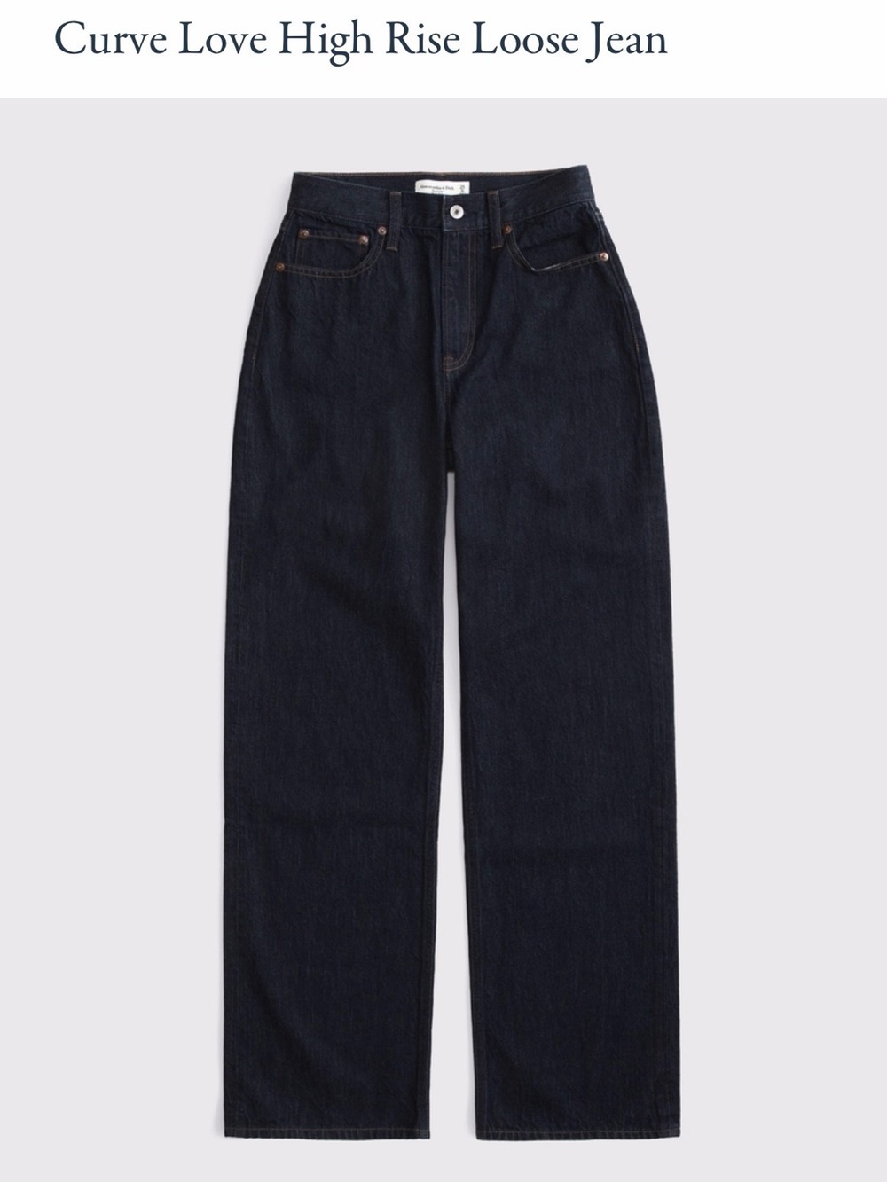 Abercrombie & Fitch Curve Love Extra Long High Rise Jeans - Dark Rinse. 29/8.